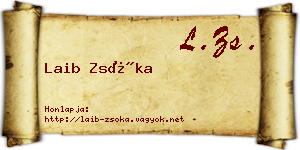 Laib Zsóka névjegykártya